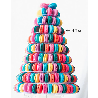 Macaron Round Tower 4 Tier (40 Pieces)