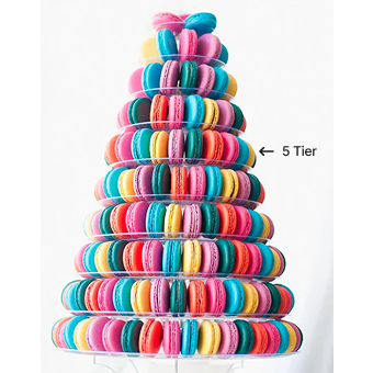 Macaron Round Tower 5 Tier (60 Pieces)
