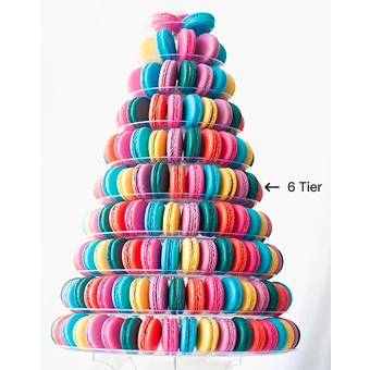 Macaron Round Tower 6 Tier (80 Pieces)