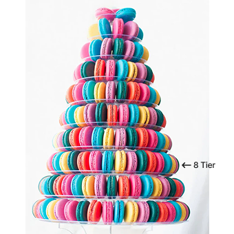 Macaron Round Tower 8 Tier (150 Pieces)
