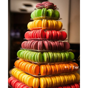 Macaron Square Tower 7 Tier (129 Pieces)